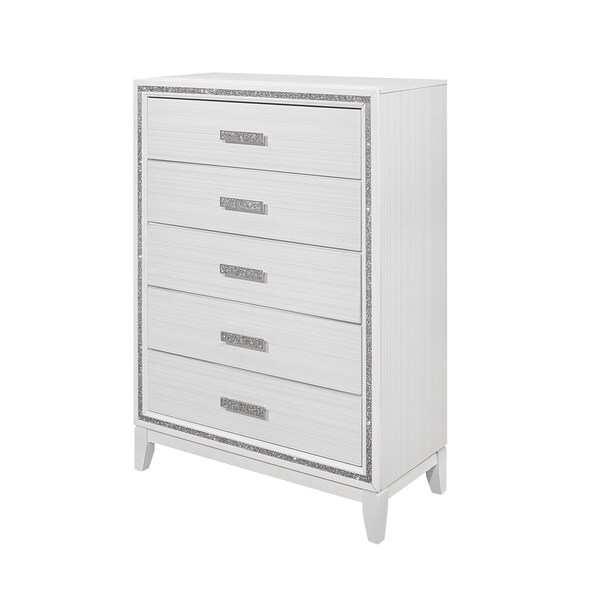 Global Furniture Usa Transitional Glam  Lily White Chest - 1257