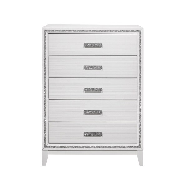 Global Furniture Usa Transitional Glam  Lily White Chest - 1257