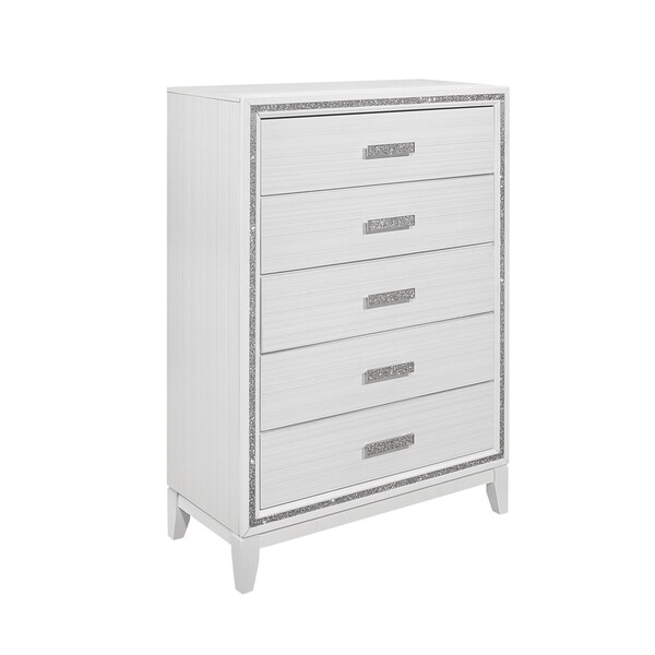 Global Furniture Usa Transitional Glam  Lily White Chest - 1257