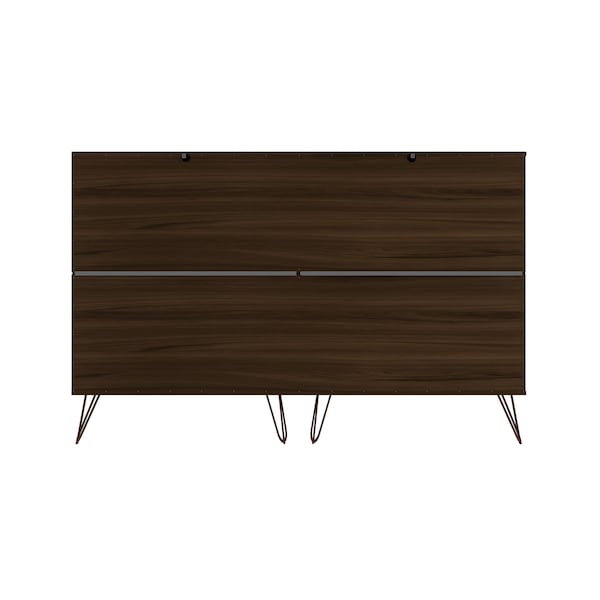 Manhattan Comfort Rockefeller 10-Drawer Double Tall Dresser in Brown - 156GMC5