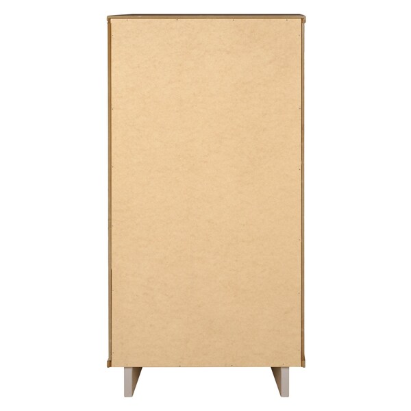 Manhattan Comfort Granville Tall 23.62 Narrow Dresser in Light Grey - DR-5006
