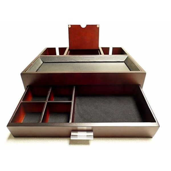Proman Proman DV16651 14 1/4 x 11 x 4 1/2 Black Monarch Dresser Valet - DV16651