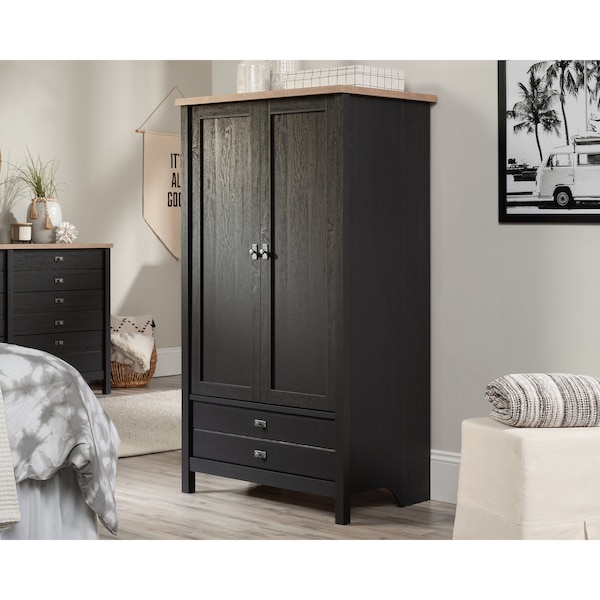Sauder Cottage Road Armoire Raven Oak , Safety tested for stability to help reduce tip-over accidents - 432862