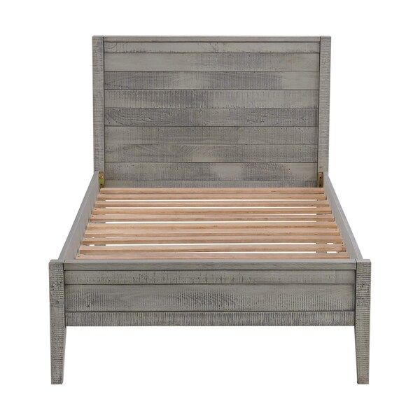 Alaterre Furniture Windsor4-Piece Bedroom Set with Panel Twin Bed, 2 Nightstands, and 5-Drawer Chest, Gray - ANWI1132R2