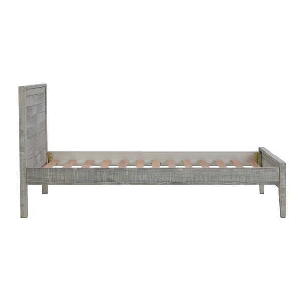 Alaterre Furniture Windsor4-Piece Bedroom Set with Panel Twin Bed, 2 Nightstands, and 5-Drawer Chest, Gray - ANWI1132R2