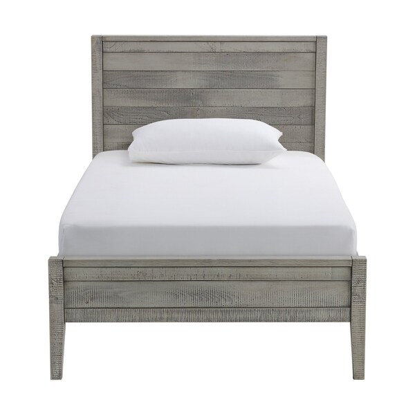 Alaterre Furniture Windsor4-Piece Bedroom Set with Panel Twin Bed, 2 Nightstands, and 5-Drawer Chest, Gray - ANWI1132R2