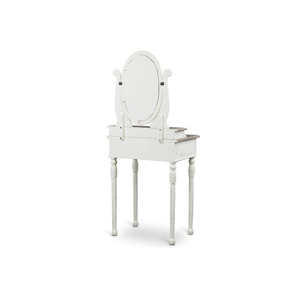 Baxton Studio Anjou Traditional French Accent Dressing Table with Mirror - 111-6038