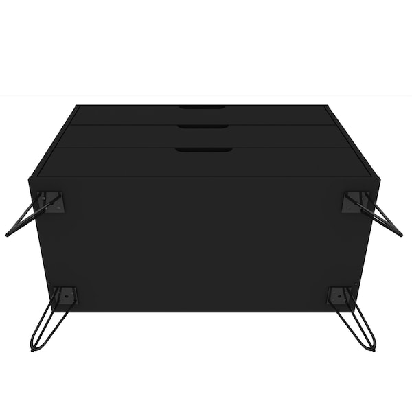 Manhattan Comfort Rockefeller Dresser in Black (Set of 2) - 2-103GMC2