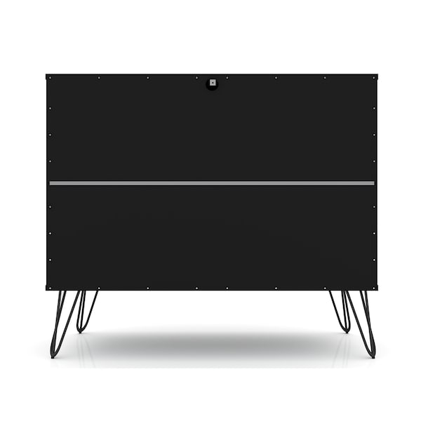 Manhattan Comfort Rockefeller Dresser in Black (Set of 2) - 2-103GMC2