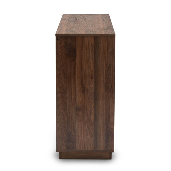 Baxton Studio Mette Mid-Century White and Walnut Finished 6-Drawer Wood Dresser - 157-9696