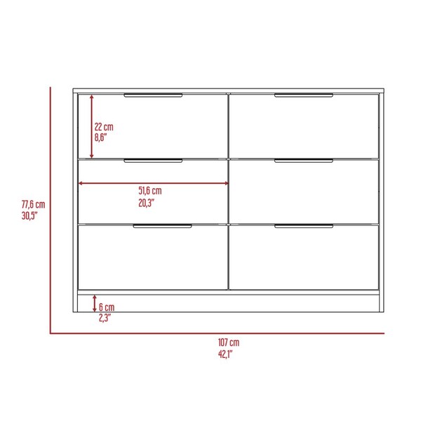 Tuhome Kaia 4 Drawers Dresser, Superior Top, Black/Pine - CWM5566