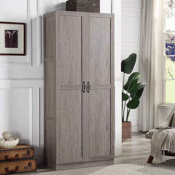 Manhattan Comfort Hopkins Storage Closet 2.0 in Grey - 2GLF-GY