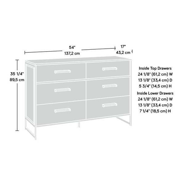 Sauder Briarbrook  6-Drawer Dresser Bo - 430262