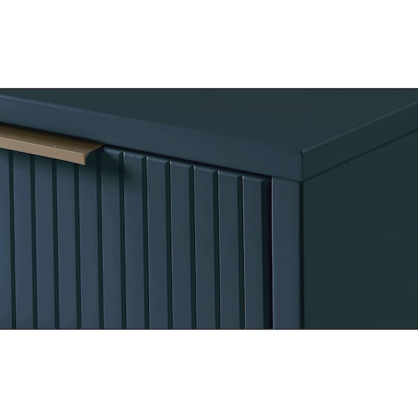 Manhattan Comfort Granville Tall 23.62 Narrow Dresser in Midnight Blue - DR-5004
