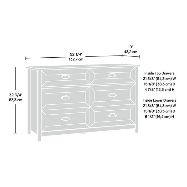 Sauder County Line Dresser Sw , Safety tested for stability to help reduce tip-over accidents - 419461