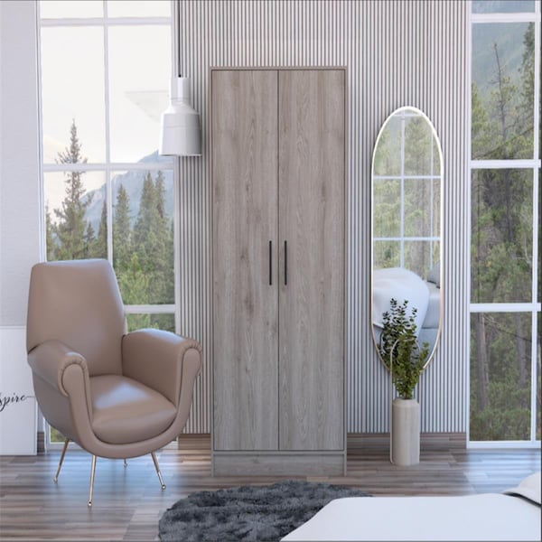 Depot E-Shop 180 in. Darwin Armoire, Light Gray - DE-CLZ5945