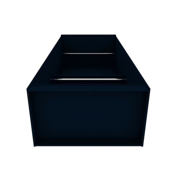 Manhattan Comfort Mulberry 35.9" Open Double Hanging Wardrobe Closet in Tatiana Midnight Blue - 161GMC4