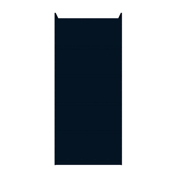 Manhattan Comfort Mulberry 35.9" Open Double Hanging Wardrobe Closet in Tatiana Midnight Blue - 161GMC4