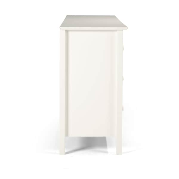 Alaterre Furniture Simplicity Wood 6-Drawer Dresser, White - AJSP03WH