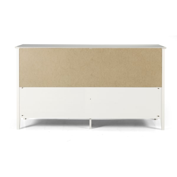 Alaterre Furniture Simplicity Wood 6-Drawer Dresser, White - AJSP03WH