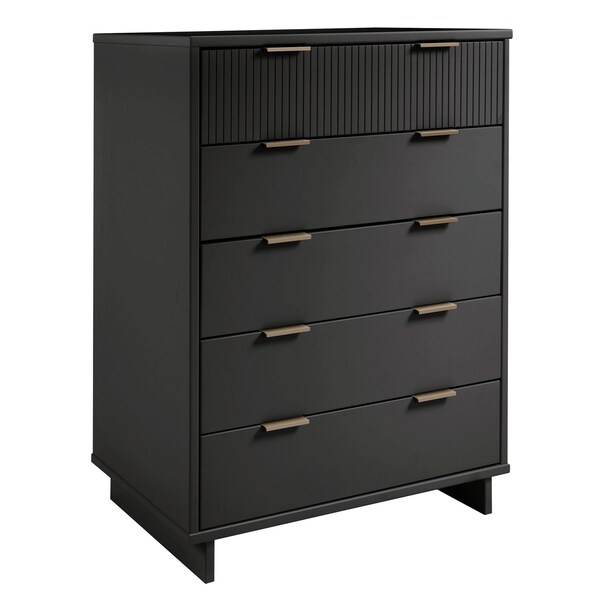 Manhattan Comfort Granville 45.27 Tall Dresser in Dark Grey - DR-5025