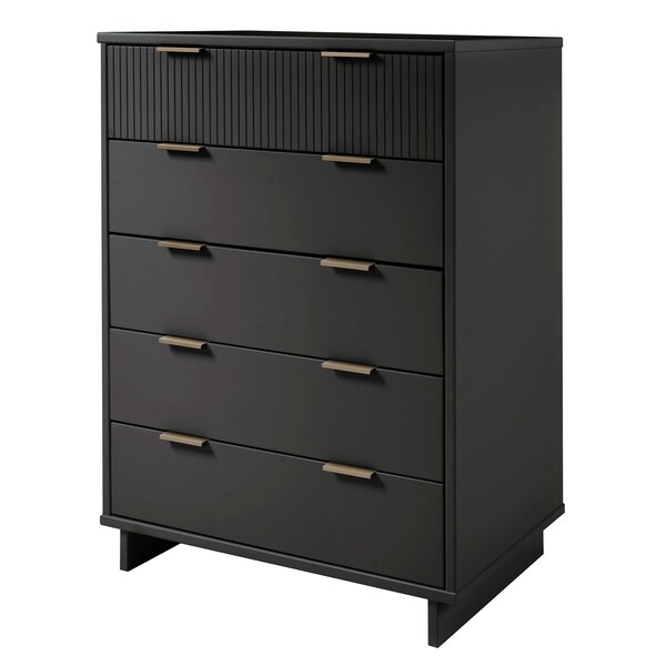 Manhattan Comfort Granville 45.27 Tall Dresser in Dark Grey - DR-5025