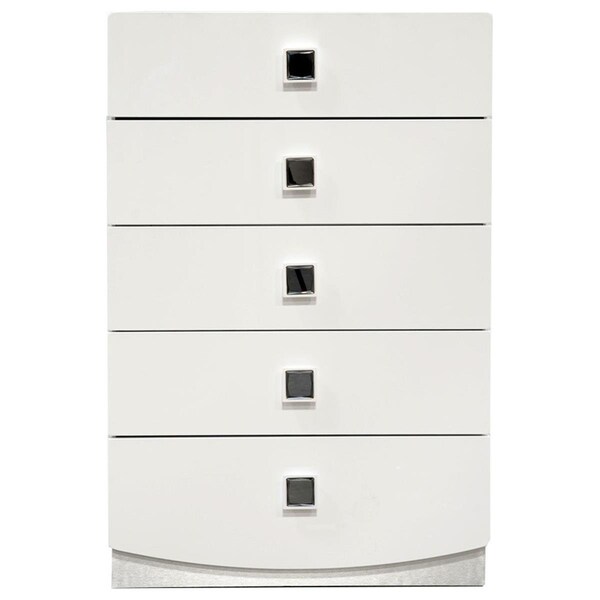 Kd Gabinetes France White Modern 5 Drawer Bedroom Chest - KD2815735