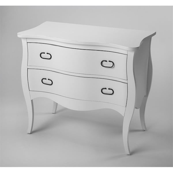 Gfancy Fixtures Rochelle 2 Drawer Chest, White - GF3659579