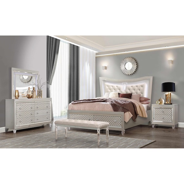 Global Furniture Usa Traditional Glam W/ ACRYLIC LEGS Paris Champagne Dresser - 1381