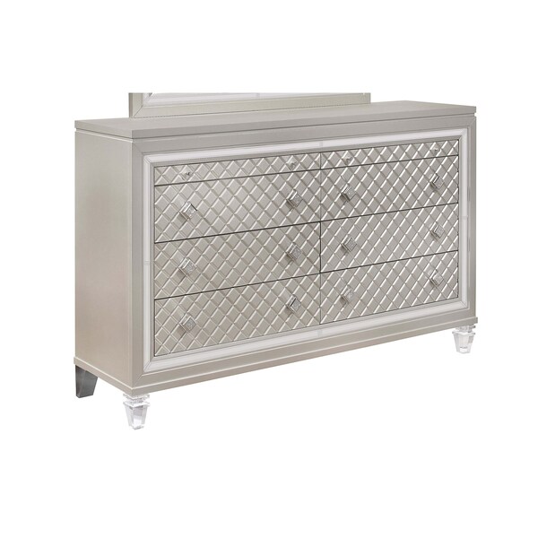 Global Furniture Usa Traditional Glam W/ ACRYLIC LEGS Paris Champagne Dresser - 1381