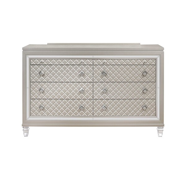 Global Furniture Usa Traditional Glam W/ ACRYLIC LEGS Paris Champagne Dresser - 1381