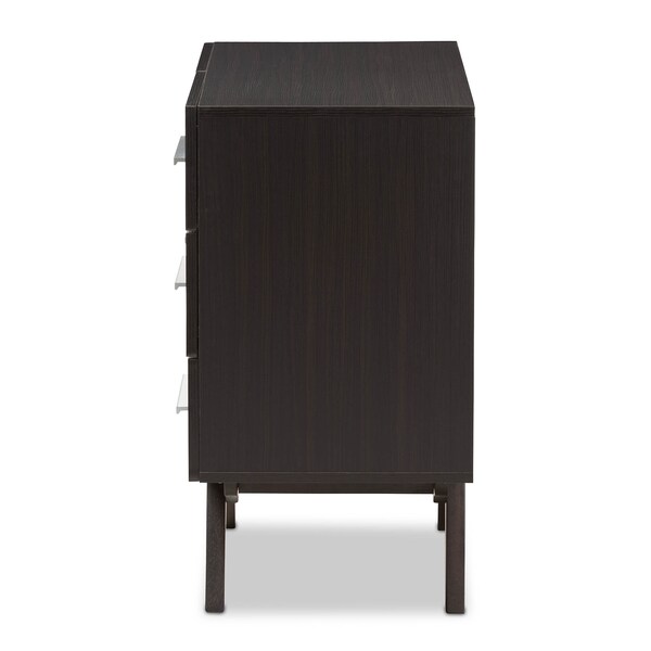 Baxton Studio Auburn Espresso Brown Finished Wood 6-Drawer Dresser - 141-7999