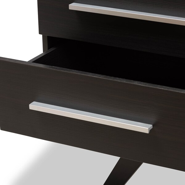 Baxton Studio Auburn Espresso Brown Finished Wood 6-Drawer Dresser - 141-7999