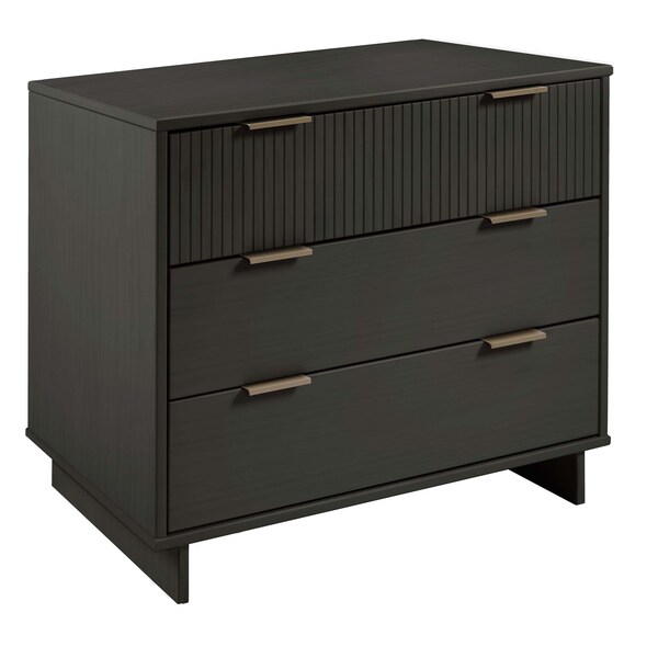 Manhattan Comfort Granville Dark Grey 3-Drawer Dresser and 5-Drawer Chest, Set of 2 - GRAN025
