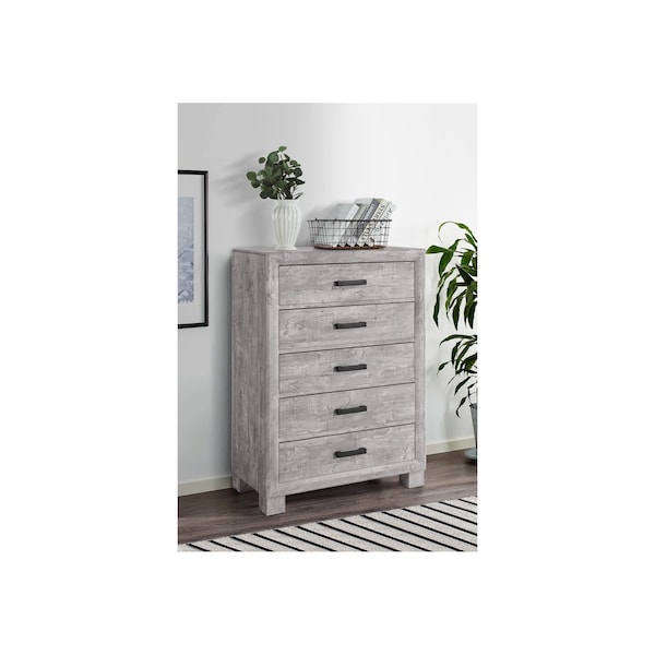 Global Furniture Usa Farmhouse Glam Paper Nolan Grey Chest - 2293