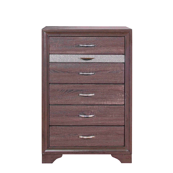 Global Furniture Usa Traditional Glam Melamine Seville Grey Chest - 1501