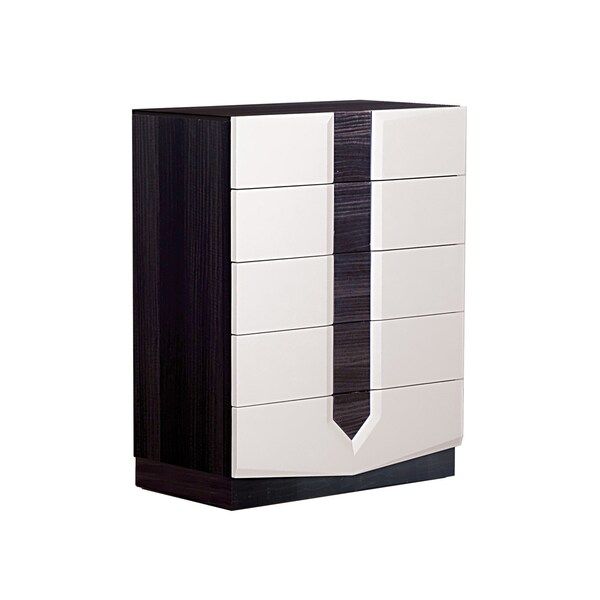 Global Furniture Usa Contemporary High Gloss Hudson White Hg Chest - 1139