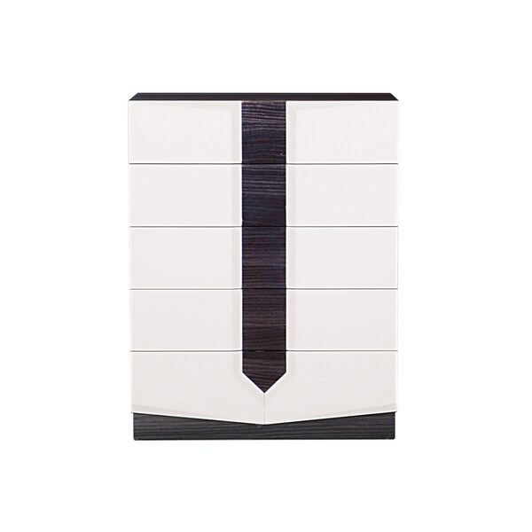 Global Furniture Usa Contemporary High Gloss Hudson White Hg Chest - 1139