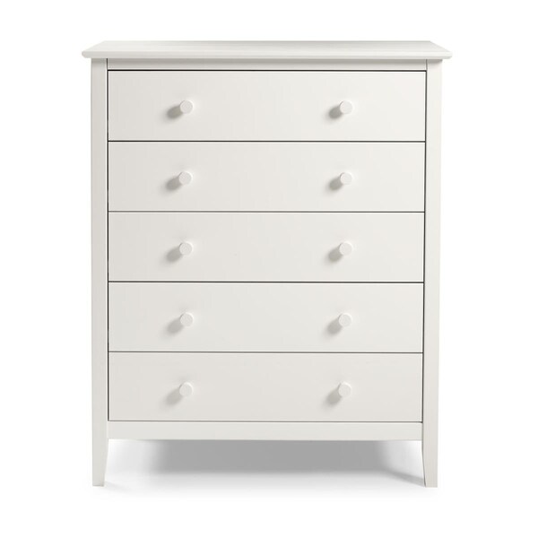 Kd Cama De Bebe Simplicity Wood 5-Drawer Chest; White - KD3232842