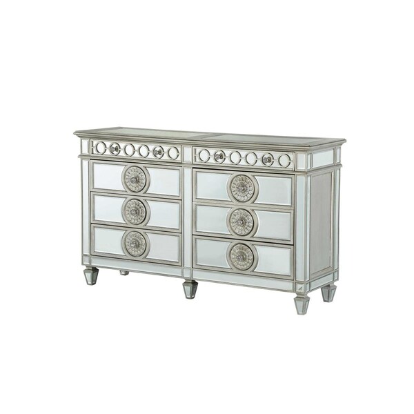 Homeroots 20 x 68 x 41 in. Mirrored Wood Dresser - 347079