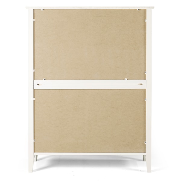 Alaterre Furniture Simplicity Wood 5-Drawer Chest, White - AJSP02WH