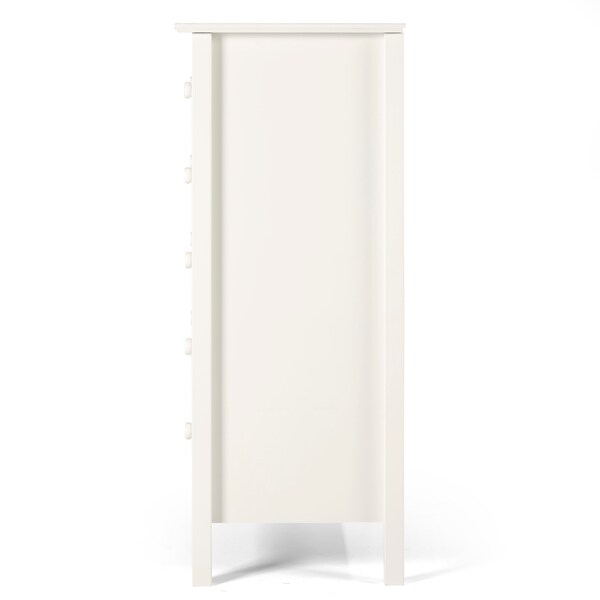 Alaterre Furniture Simplicity Wood 5-Drawer Chest, White - AJSP02WH