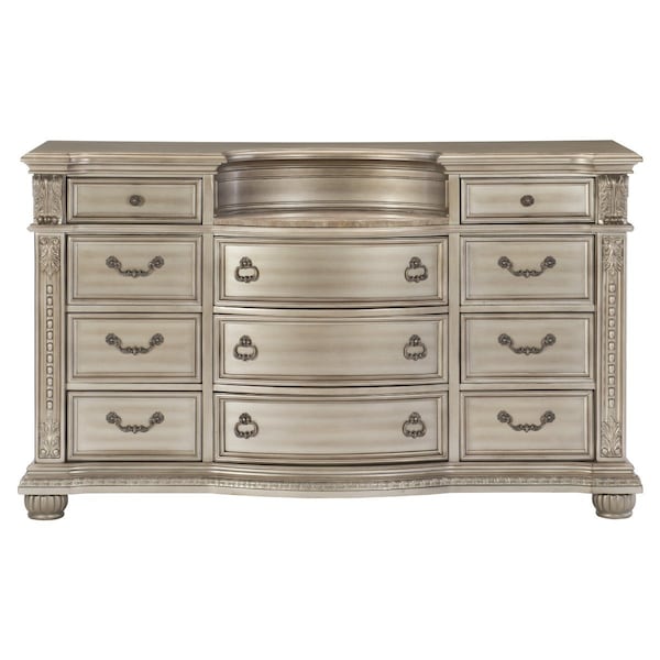 Homelegance Cavalier Bedroom Dresser, Silver - 1757SV-5