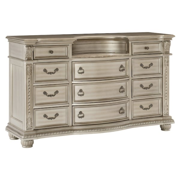 Homelegance Cavalier Bedroom Dresser, Silver - 1757SV-5