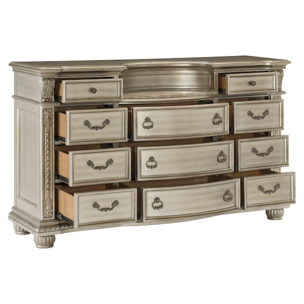 Homelegance Cavalier Bedroom Dresser, Silver - 1757SV-5