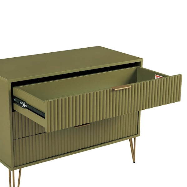 Manhattan Comfort DUMBO Dresser in Olive Green - DR001-OG