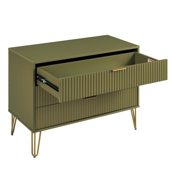 Manhattan Comfort DUMBO Dresser in Olive Green - DR001-OG