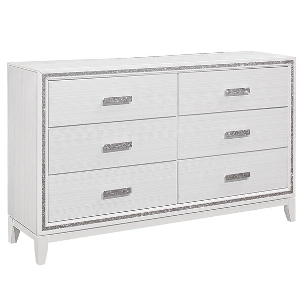 Global Furniture Usa Transitional Glam  Lily White Dresser - 1258