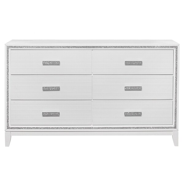 Global Furniture Usa Transitional Glam  Lily White Dresser - 1258