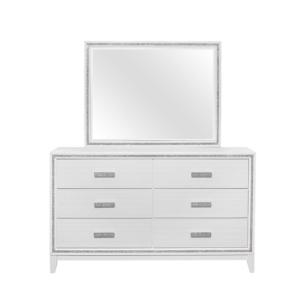 Global Furniture Usa Transitional Glam  Lily White Dresser - 1258